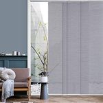 GoDear Design Adjustable Vertical Blinds 116-218 cm W x Up to 243 cm H, Extendable Sliding Panel Track Blinds for Blinds Windows Vertical, Bedroom Blinds, Room Dividers, Semi-Privacy, Twilight Ashes