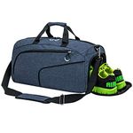 Kuston Sports Gym Bag with Shoes Compartment and Wet Pocket Gym Duffel Bag Overnight Bag for Men and Women