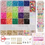 Mio Angle Bracelet Making Kit for Beginner 5000Pcs Preppy Polymer Friendship Bracelet Making with Charms Kit for Jewelry Making DIY Arts and Crafts Birthday Gifts Toys for Kids Age 6-13