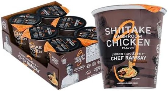 Shitake Chicken Ramen Cup by Chef Ramsay (6 PACK) CHEF WOO High Protein Noodles | 20g of Animal-free, Bioavailable Protein | Made in U.S. |