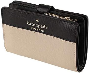 kate spade new york staci colorblock medium compact bifold wallet, Warm Beige