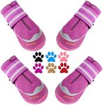 QUMY 4PCS Dog Boots for Large Dogs,