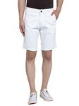 Ben Martin Men's Regular Fit Knee Length White Casual Wear Denim Shorts Size 36