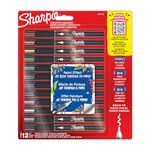 Sharpie Creative Marker Acrylic Paint Pens | Brush-TipWater-Based Paint Markers | No-Bleed Ink Writes on Most Surfaces | Crafting & Art Supplies | Assorted Colours | 12 Count