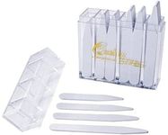 100 Plastic Collar Stays (mix sizes (2.2" 2.5" 2.75" 3"), White)