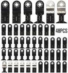 48PCS Metal/Wood Oscillating Multitool Quick Release Saw Blades Universal for Fein Multimaster Porter Rockwell Cable Black Decker Bosch Craftsman Dewalt Chicago Stainley Skil Ridgid Ryobi