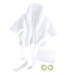 TOYANDONA 1 Set Newborn Bathrobe Infant Photography Outfit with Cucumber Baby Bath Wrap Towel Photo Prop for Unisex Baby Infant White