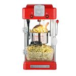 Pop Pup Popcorn Machine - Tabletop Popper Makes 1 Gallon - 2.5 oz Kettle, Catching Drawer Warming Light & Scoop by Great Northern Popcorn, Red (466014MRC)
