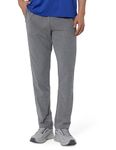 Jockey Men's Relaxed Fit Trackpants (9500_Grey Melange & Navy_Large_Grey Melange & Navy_Large)