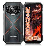 DOOGEE S Cyber Rugged Smartphone, 20GB+256GB/1TB, 10800mAh Battery & 50MP+16MP Cameras, 6.58''FHD+2.4K IPS, Android 14 Rugged Phone, IP68/IP69K, 5G WIFI/Dual SIM/NFC/OTG/Fingerprint, Red