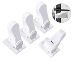 Door Lever Child Lock, Baby Proofing Door Locks Deter Kids Pets from Opening Handle Doors & Getting Locked in Rooms, Tool-Free Install Easiest Use (White-4 Pack)