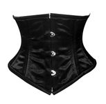 OHO Women's Original Steel Boned Waist Cincher Shaper Waspie Hourglas Gothic Underbust Satin Cotton Corset 8419 Satin (3XL)