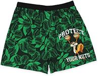 Briefly Stated Protect Your Nuts Men's Boxer Shorts Underwear (XX-Large, Green)