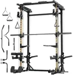 Major Fitness Drone3 Machine – All-in-One Home Gym Squat Rack with Weight Bar, Cable Crossover Machine – Heavy-Duty Fitness Equipment for Strength Training and Full-Body Workouts