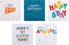 Hallmark Birthday Cards - Multipack of 10 in 5 Type-tastic Designs