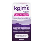 Kalms Night One-a-Night 28 Tablets - Traditional Herbal Medicinal Product Used for The Temporary Relief of Sleep disturbances. One Tablet a Night dose.