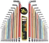 Facoow Allen Wrenches Sets, 26pcs Full Size(Metric&SAE) Hex Key Set with Carry Bag, Heavy Duty Extra Long Arm Allen Wrenche Sets, Ball End Allen Keys, Color Corded Premium Allen Wrench Set