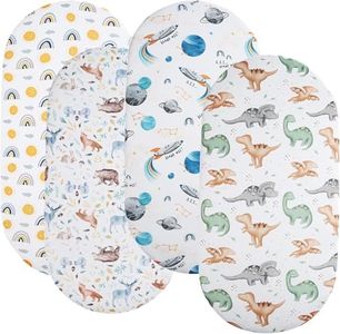 Bassinet Sheets 4 Pack Compatible with Fisher-Price On-The-Go Baby Dome,Stretchy Ultra Soft Sun/Forest Deer/Space/Dinosaur