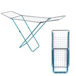 Beldray LA033279EU7 18 Metre Airer – Winged Rack, Foldable for Easy Storage, Space-Saving Clothes Horse, Freestanding, Indoor Use Only, Naturally Dry Laundry, 178 x 101 x 50 cm, Turquoise, One Size