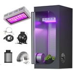 TopoGrow LED Grow Panel 600W + Indoor Grow Tent + Fan Filter 15cm 32"X32"X63"+4" Combo