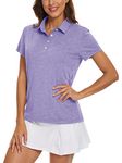 TACVASEN Women Polo Shirt Short Sleeve Golf T Shirts for Women Sports Polo Shirts Women Running T Shirts Women Gym Top Women Workout T Shirts for Women Yoga Tops for Women Athletic Polo Shirt