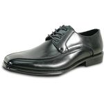 bravo! Men Lace-up Oxford Milano-3 Formal Dress Shoe Leather Lining Bicycle Toe Black Size 13M