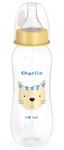 Cherilo Anti-Colic Baby Feeding Bottle for New Born Baby, Milk Bottle with Handle for Kids 0 to 3 years, Ultra Soft Grooved Silicone Nipples, Ergonomic, BPA Free, 100% Food Grade, Leak-Proof | Lovely Cat Style (250 ml)