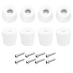 uxcell 8Pcs Rubber Bumper Feet, 17mm H x 19mm W Round Pads with Stainless Steel Washer and Screws for Furniture, Appliances, Electronics