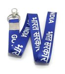 Blue Aura ID Card Holder Lanyard Neck Strap for Men/Women, Office Employees Free Size (Bharat Sarkar)