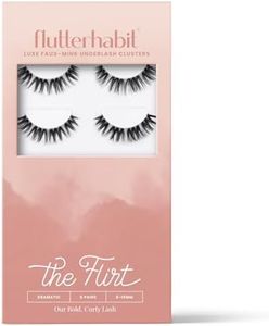 The Flirt (1.0) Natural Lashes, Natural Lash Clusters for Women, Salon Quality At Home Eyelashes Extension Kit, 6 Lash Sets, No Lash Glue Included