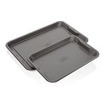 Ninja B32002C Foodi NeverStick Premium 2-Piece Baking Sheet Set, 9x13” & 11x17”, Grey