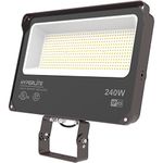 HYPERLITE LED Flood Light 240W 28800LM 5000K Daylight IP65 Waterproof Outdoor Floodlights UL Certified for Court,Garden,Warehouse