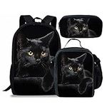 Beginterest Black Cat Backpack Set 