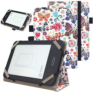 VOVIPO Custodia protettiva universale per kindle Paperwhite Kobo e-Reader da 6 pollici, custodia Folio con cinturino a mano compatibile con Kobo/Kindle/Tolino/Pocketbook/Sony 6 pollici-Butterfly
