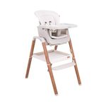 Tutti Bambini Nova Highchair - 7-in-1 Portable High Chair, Baby Chair with Feeding Tray, Washable Seating & Travel Bag, Folding High Chairs for Babies (Scandinavian Walnut/Ecru)