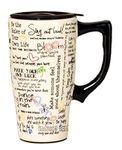 Spoontiques Positive Affirmations Travel Mug, White 5.2 x 3.5 x 6.4 inches