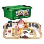 BRIO World Deluxe Cargo Wooden Railway Train Set for Children Age 3 Years Up for Kids