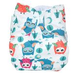 COMORA Reusable Cloth Diapers for Baby (Includes 1 Diaper + 1 Insert) | Eco-Friendly, Adjustable & Washable Cloth Diaper for Babies 0-3 Years | Free Size Adjustable Diapers for Baby (Feathered Friend)