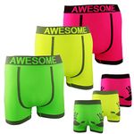 Itzu Men's Novelty Boxer Shorts Briefs Trunks Underwear Awesome (Hands) in Pink/Green/Yellow (3 Pairs) X-Large