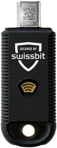 Swissbit - iShield Key Pro Security Key, Hardware Authenticator, USB and NFC Connection, FIDO2 Certified, U2F, HOTP, TOTP, PIV, 2FA, Black, (1pc) (iShield Key Pro USB-C/NFC)