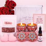 Rose Bath Sets Pamper Gifts for Women Birthday, Unique Skin Care Pamper Hamper for Women Self Care package for Her, Relaxation Spa Gifts Set Get Well Soon Gift for Women Best Friend Sister Bestie Mum