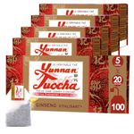 Yunnan Tuocha® - Vitalizing Ginseng Black Tea - 100 Sachets (Pack of 5 Boxes x 20) - 200g - Guaranteed Origin Chinese Tea