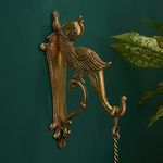 DecorTwist Brass Wall Hook (8.8 Inch Height, 650 Grams) Plant Hanger Wall Brackets for Planters, Bird Feeders, Wind Chimes, Lanterns, Pots, Ornaments Lights Indoor and Outdoor Balcony Gold Pack of 1