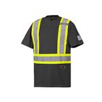 Pioneer 100% Cotton Reflective Safety T-Shirt, Black, L, V1050570-L