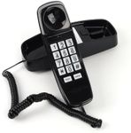 MCHEETA Landline Phones for Home, Telephone Land Line Phones with Senior-Friendly Large Buttons, Wall Phone with Adjustable Loud Volume & Lighted Buttons, Durable Basic Design (Black)