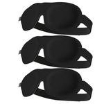 SMUG 100% Blackout Sleep & Eye Mask - Eyelash Extension Friendly - Eye Masks for Sleeping - Sleep Masks for Women & Men - Straps for Dream Comfort & Adjustability - Black, 3 Pack