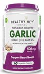 HealtyHey Nutrition Odorless Garlic Extract (1:13) Allium Sativum - 2% Allicin -(60 Veg Capsules)