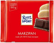 Ritter Sport Marzipan Dark Chocolates Bar 100 g (Pack of 12)