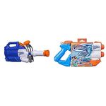 SOA SOAKZOOKA & Nerf Super Soaker Twin Tide Water Blaster, Pump Action, Outdoor Water Toy