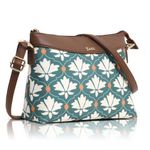 EXOTIC Dualtone Printed Flower Cross Body/Sling Bag for Girls/Women (Green white)…